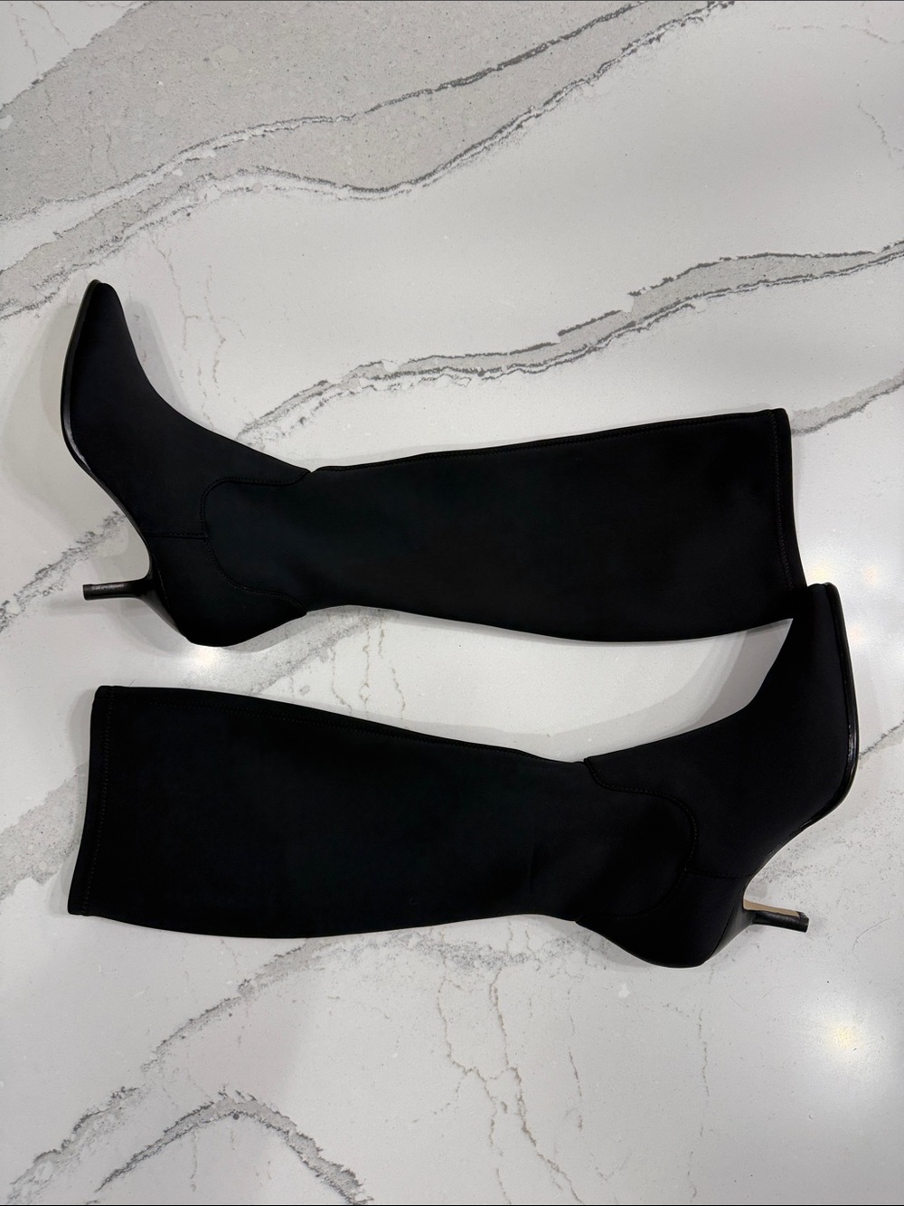 Donald J. Pliner Black Kitten Heel Knee High Boots Size 6